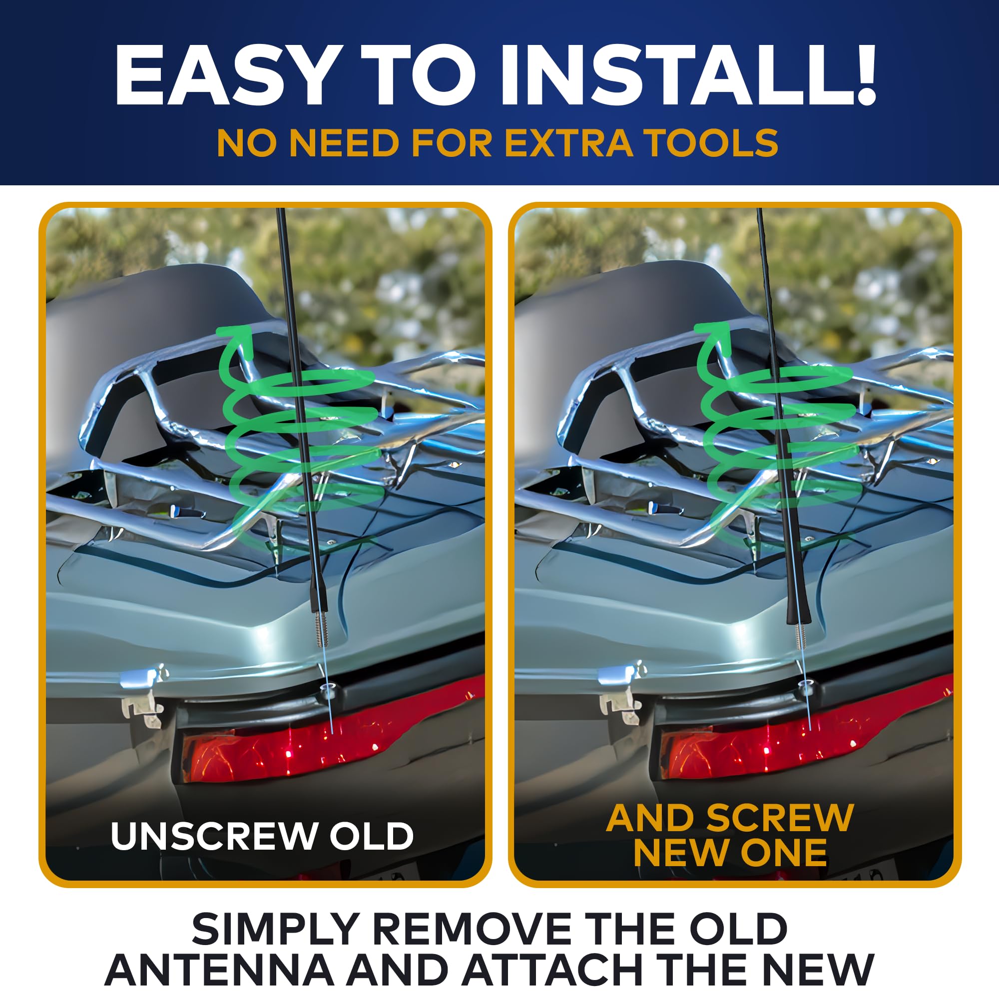 Amazon.co.jp: ショートホイップメタルAM/FM/XM CBアンテナマスト